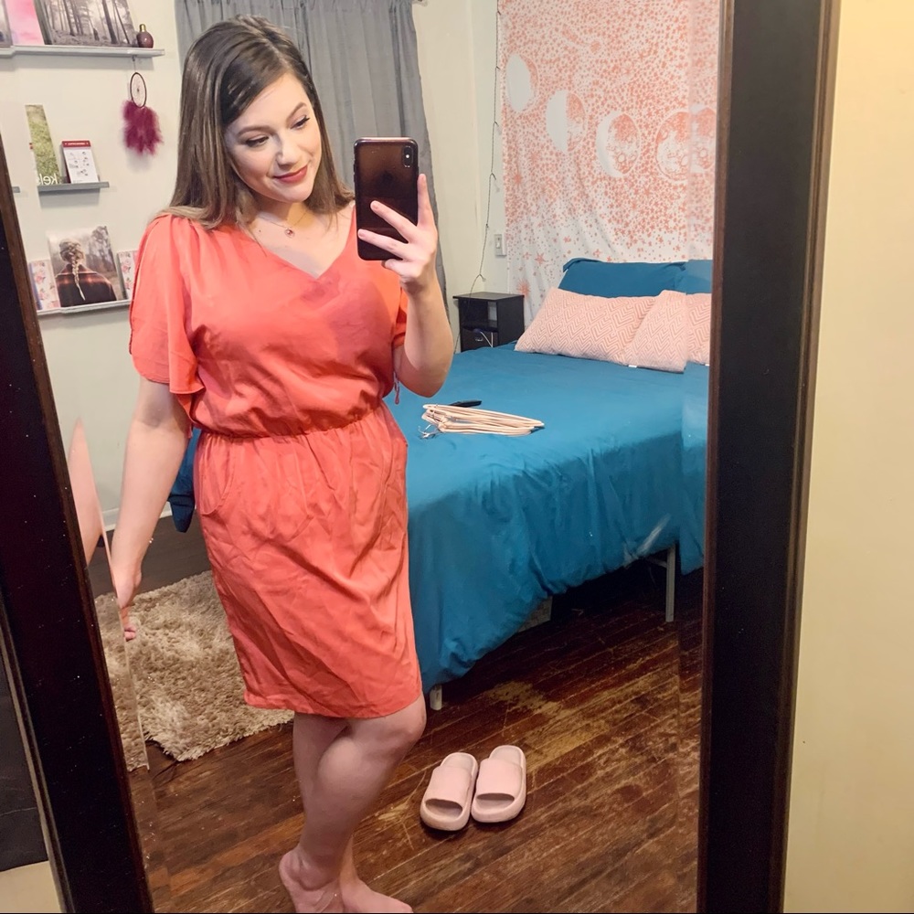 Orange Jennifer Lopez Dress Size L